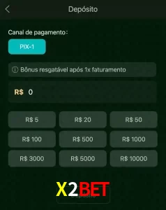 deposits X2BET